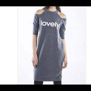 Cute shoulder off dress with ties in side